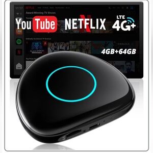 Wireless CarPlay Adapter, 4G LTE | GPS | Full Android OS, 4G+64G